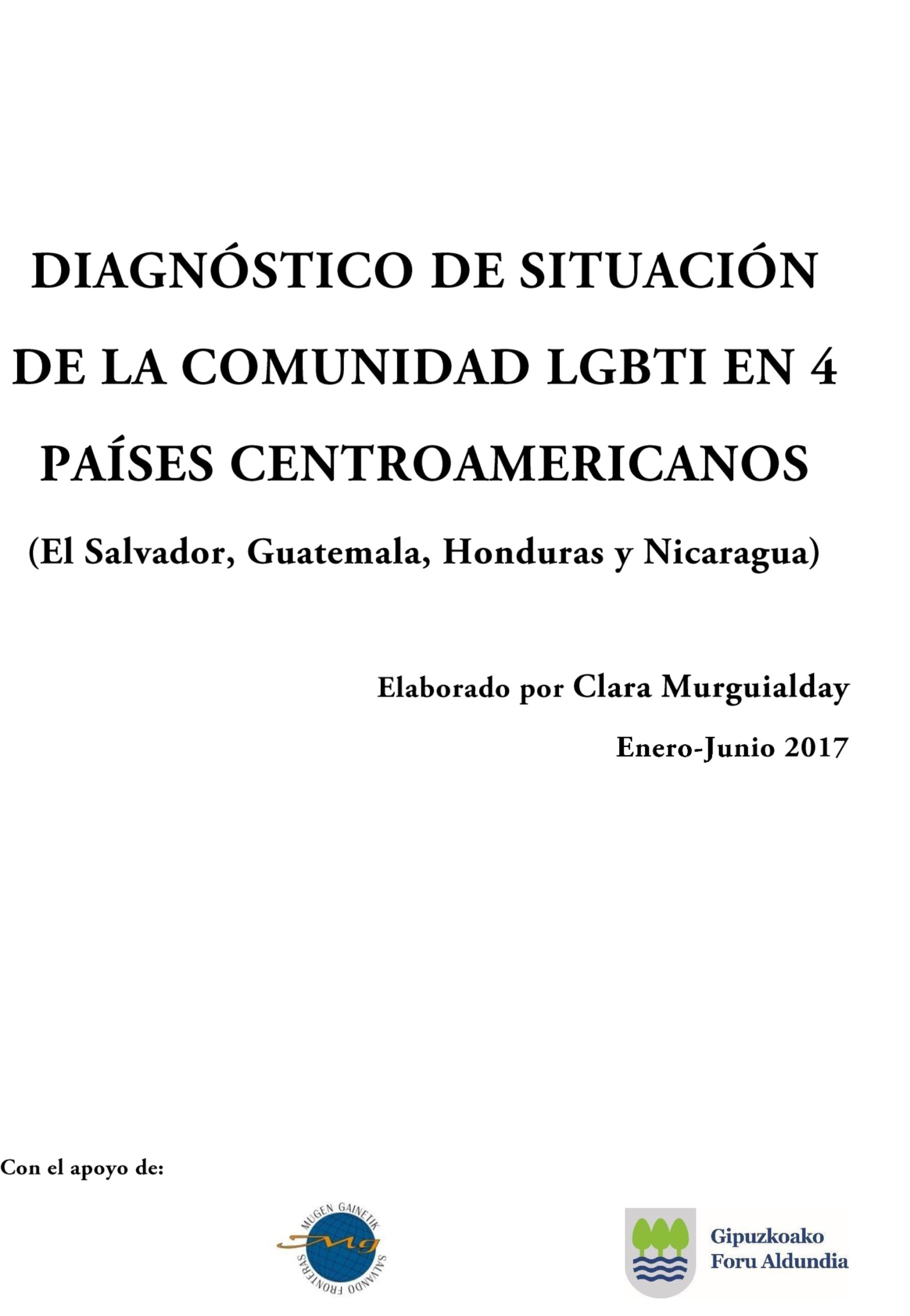 Publicación del Diagnóstico sobre la situación del colectivo LGTBI en Centroamérica