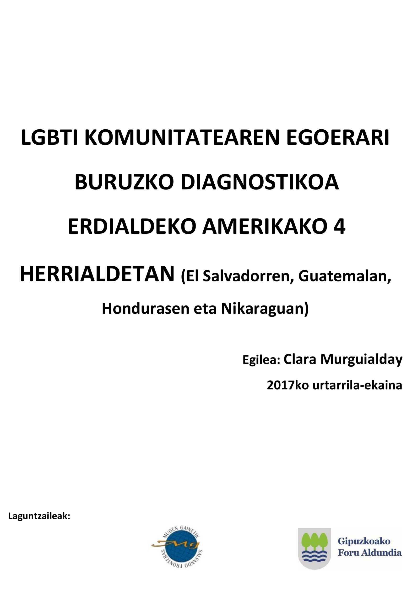 LGBTI Komunitatearen Egoerari Buruzko Ertamerikan Diagnostikoaren Argitaratzea