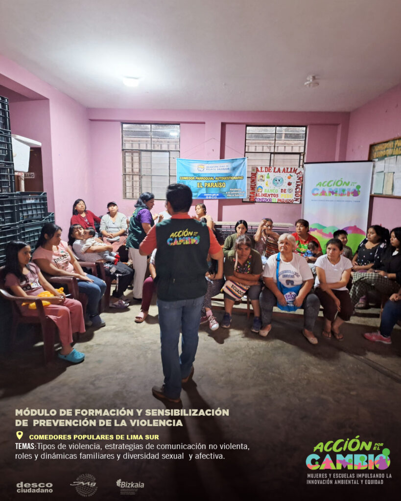 Acción por el cambio: Mujeres impulsando iniciativas transformadoras en escuelas y comunidades en Lima Sur y Bizkaia